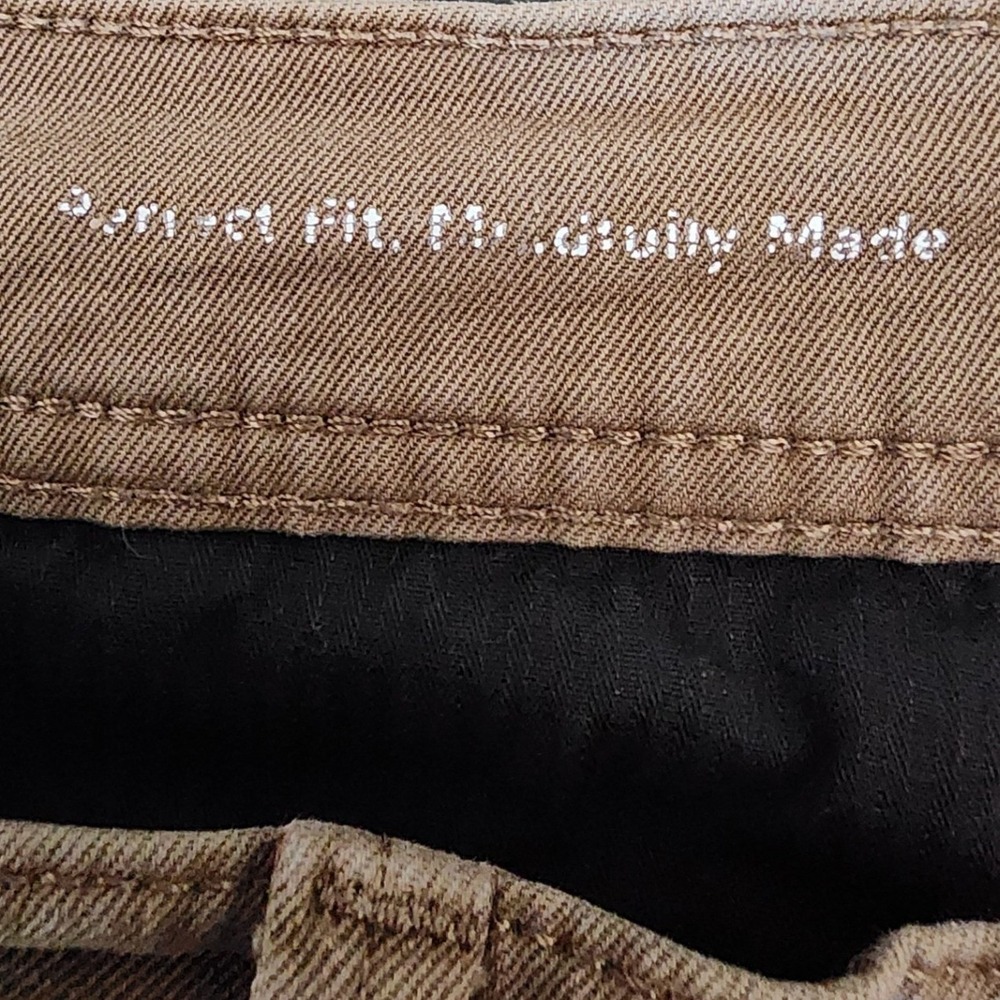 DL1961 32x32 Olive Drab Duke Tailored Chino Pants Mens Brown Cotton Stretch Work - Picture 10 of 12